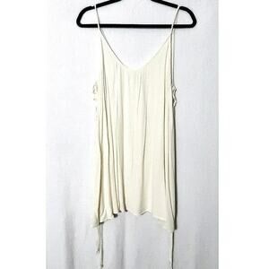 O’Neill tunic tank dress cream, opening sides, lace up medium 100% viscose